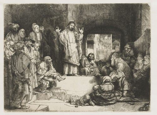 Christ preaching ('La Petite Tombe') by Rembrandt van Rijn