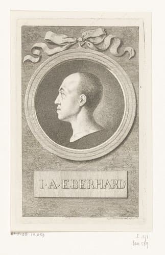 Portret van Johann August Eberhard by Daniel Nikolaus Chodowiecki