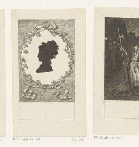 Silhoutportret van een vrouw by Daniel Nikolaus Chodowiecki