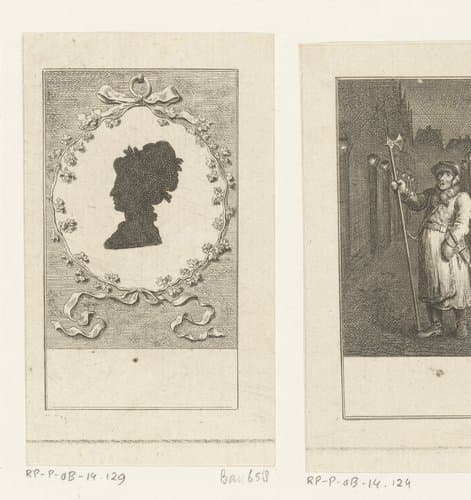 Silhoutportret van een vrouw by Daniel Nikolaus Chodowiecki