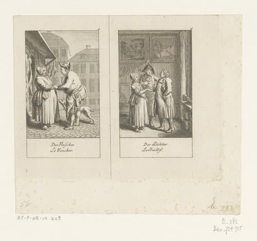 Twee huwelijksaanzoeken by Daniel Nikolaus Chodowiecki