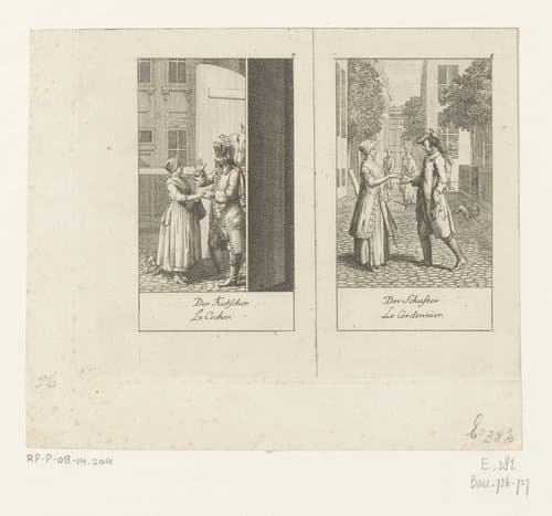 Twee huwelijksaanzoeken by Daniel Nikolaus Chodowiecki