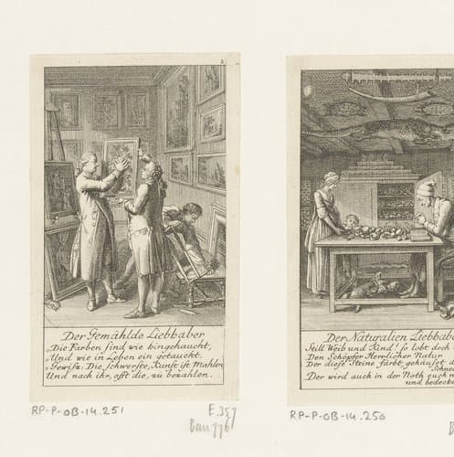 Schilderijenliefhebber by Daniel Nikolaus Chodowiecki