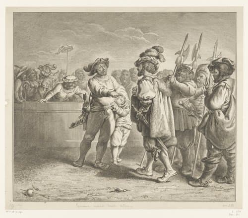 Wilhelm Tell in conflict met Gessler by Daniel Nikolaus Chodowiecki