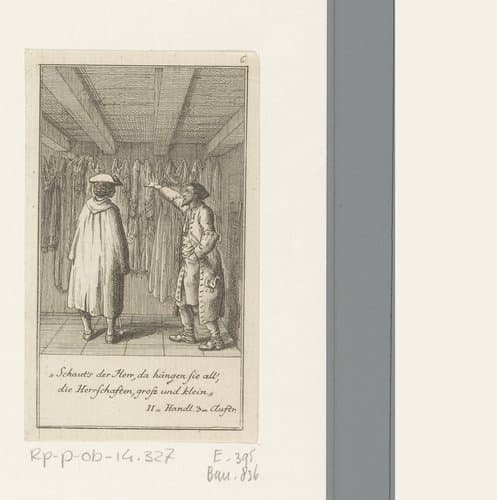 Abraham en de zadelmaker in de winkel by Daniel Nikolaus Chodowiecki
