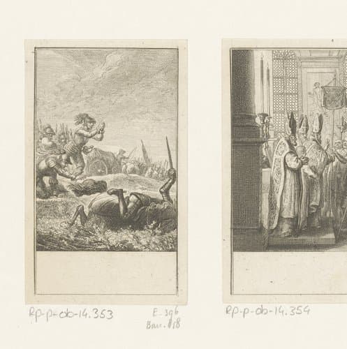 Dood van keizer Frederik I by Daniel Nikolaus Chodowiecki
