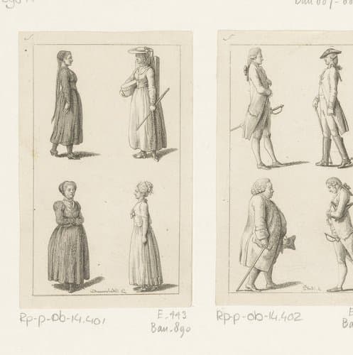 Kleding voor dames by Daniel Nikolaus Chodowiecki