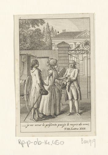 Julie ontmoet St. Preux na zijn wereldreis by Daniel Nikolaus Chodowiecki