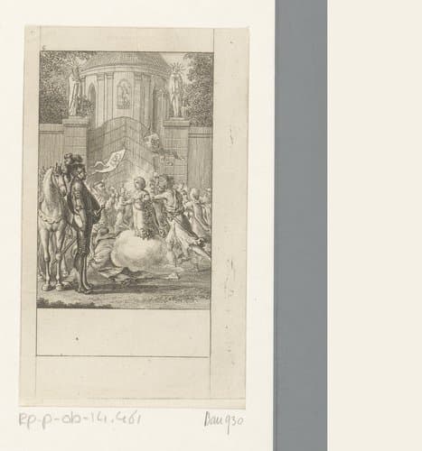 Huon de Bordeaux wordt toegesproken door de feeënkoning Oberon by Daniel Nikolaus Chodowiecki