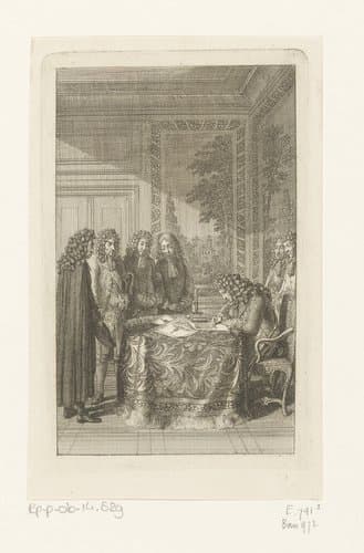 Friedrich I ondertekent het decreet voor de bouw van de kerk in Friedrichstadt