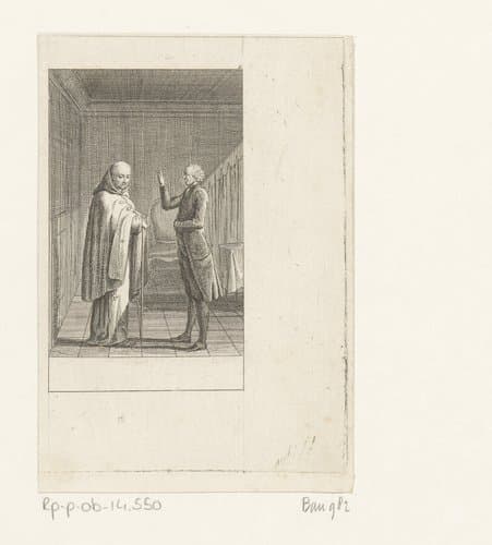 Yorick in gesprek met de franciscaner monnik by Daniel Nikolaus Chodowiecki