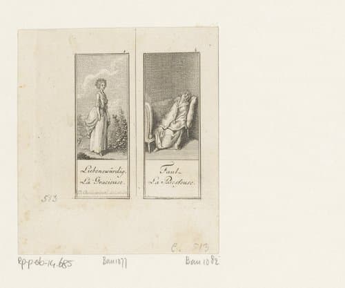 beminnelijkheid en Luiheid by Daniel Nikolaus Chodowiecki