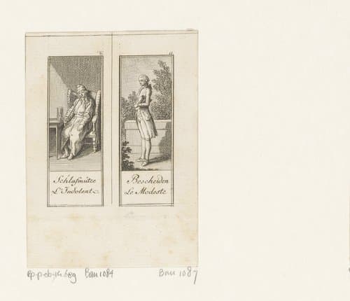 Slaperigheid en bescheidenheid by Daniel Nikolaus Chodowiecki