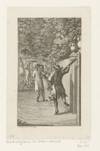 Clarissa door Lovelace ontvoerd by Daniel Nikolaus Chodowiecki