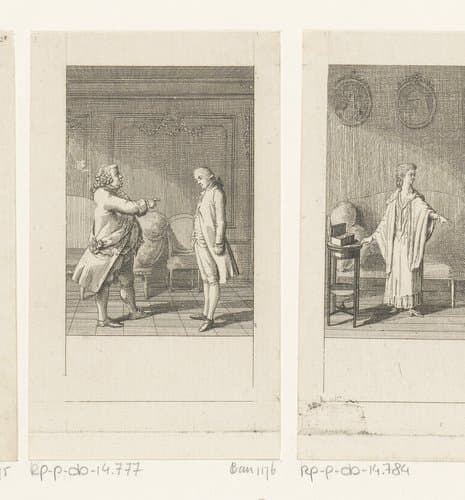 Ferdinands vader besluit dat Ferdinand met Lady Milford moet trouwen by Daniel Nikolaus Chodowiecki