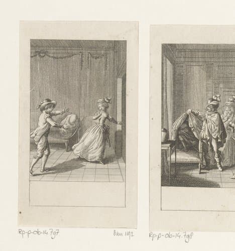 Figaro vraagt Suzanne om een kus by Daniel Nikolaus Chodowiecki
