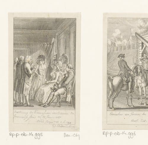 De prinses in het slot bij Schoonhoven op 29 juni 1787 by Daniel Nikolaus Chodowiecki