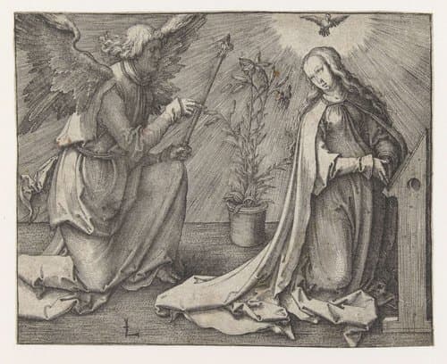 Annunciatie by Lucas van Leyden