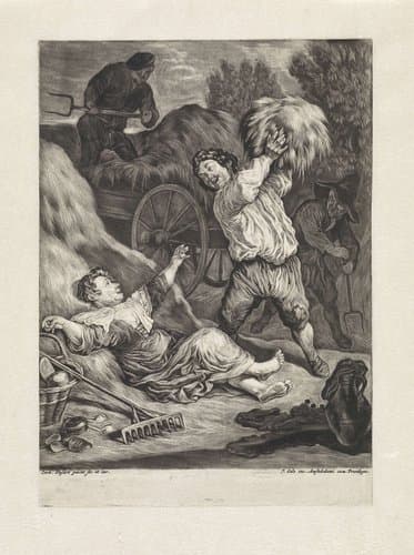 De twaalf maanden van het jaar, "Les XII Mois de l'Année" by Cornelis Dusart