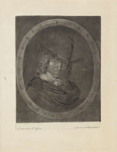 Portret van Adriaen van Ostade by Jacob Gole