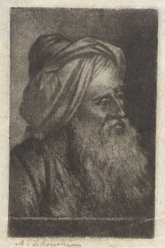 Buste van een man met tulband by Aert Schouman