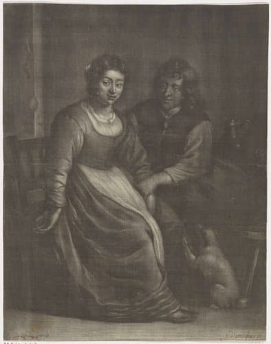 Paar en een hond by Jan van Somer