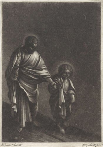 De heilige Jozef met het Christuskind by Wallerant Vaillant