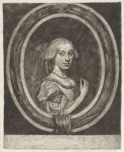 Portret van een onbekende vrouw met een sluier by anonymous