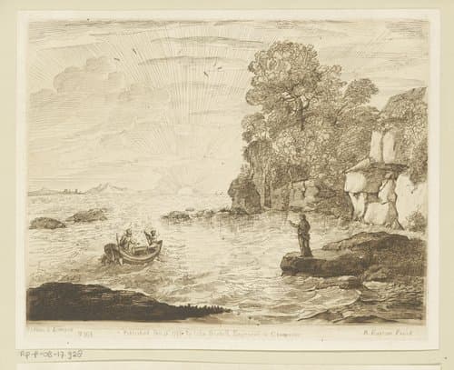 Christus roept Andreas en Petrus vanaf het Meer van Tiberias by Richard Earlom