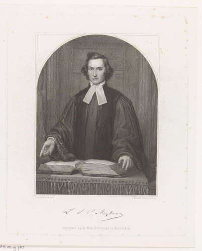 Portret van de predikant Louis Suson Pedro Meijboom by Edouard Taurel