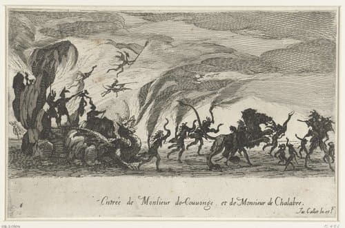 Entree van de heren van Couvonge en van Chalabre by Jacques Callot