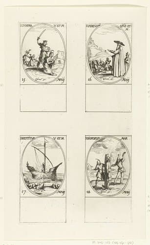 Heilige Dymphna van Geel by Jacques Callot