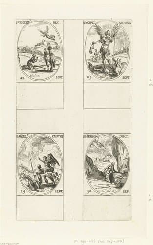 Heilige Wenceslaus I van Bohemen by Jacques Callot