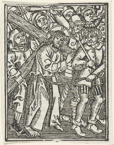 Kruisdraging by Meester van de Delbecq-Schreiber-Passie
