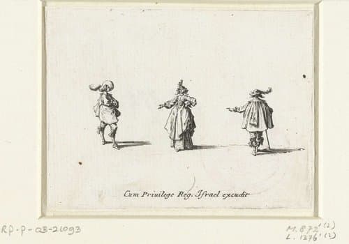 Dertien trio's: dames en heren uit de tijd van Lodewijk XIII by Jacques Callot