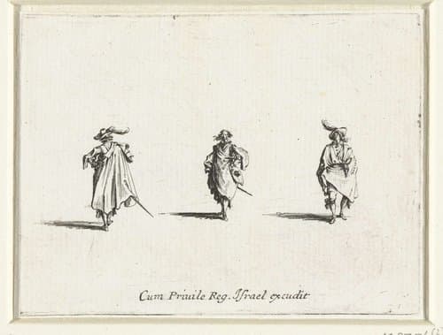 Drie heren by Jacques Callot