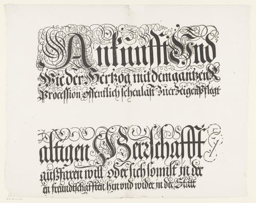 Titel van de Festa della Sensa (eerste en vijfde gedeelte) by Jost Amman; Johann Valentin Schäller