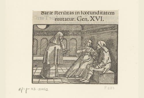 Sara vraagt Abraham om Hagar te verstoten by anonymous