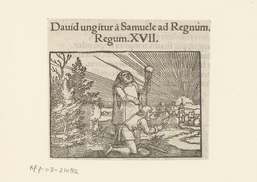 Zalving van David door Samuel by anonymous