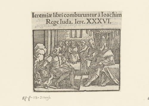 Ieremiae libri comburuntur à Ioachim Rege Iuda by anonymous