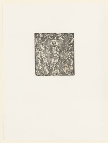 Christus als Salvator Mundi, omringd door de vier evangelisten by anonymous