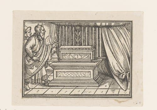 Mozes staande bij de Ark van het Verbond by anonymous
