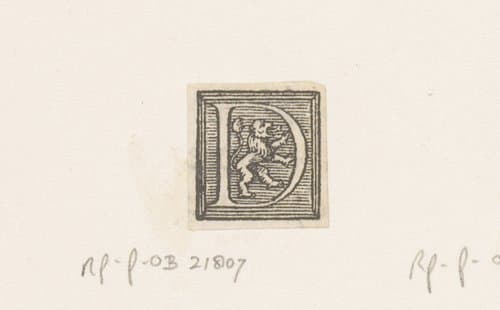 Letter D: leeuw by anonymous; Hans Holbein (II)