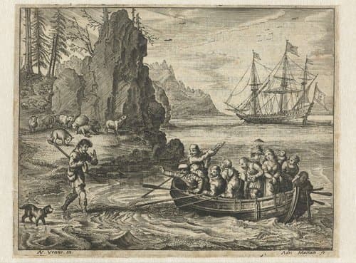 Voorstelling uit de geschiedenis van Celadon en Galathee