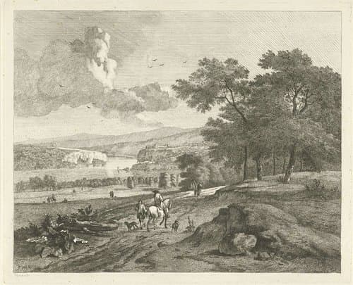 Rivierlandschap by F.W. Musculus
