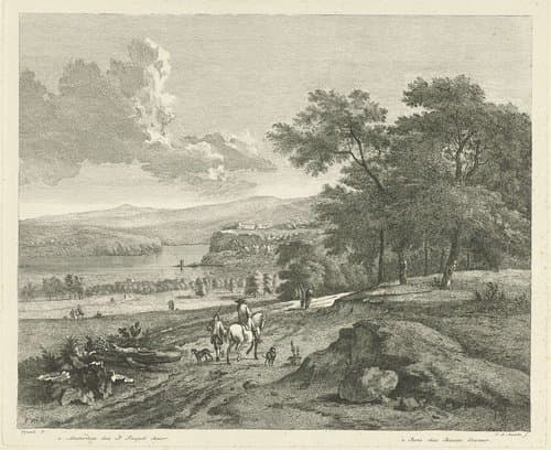 Rivierlandschap by F.W. Musculus
