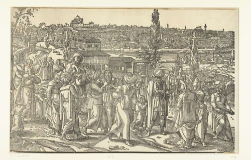 Bruiloftsoptocht by Pieter Coecke van Aelst (I)