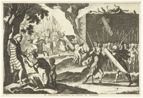 Begrafenisceremonie bij de Germanen by Joseph Mulder