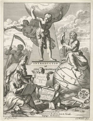 Titelpagina voor: J. Luyts, Introductio ad geographiam novam et veterem, 1692 by Joseph Mulder