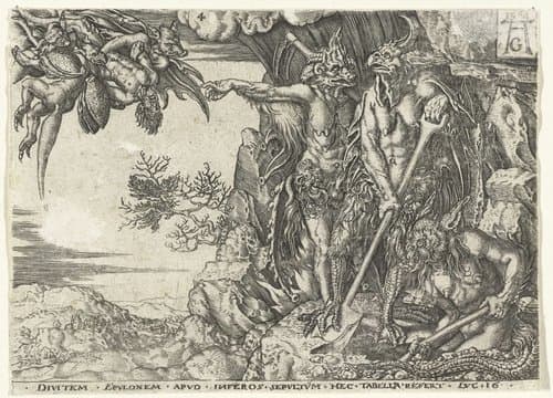 De rijke man door duivels naar de hel gevoerd by anonymous